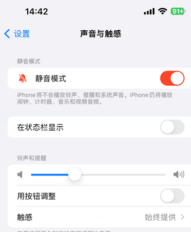 新安苹果15Pro维修网点分享iPhone15Pro系列机型中隐藏静音图标 